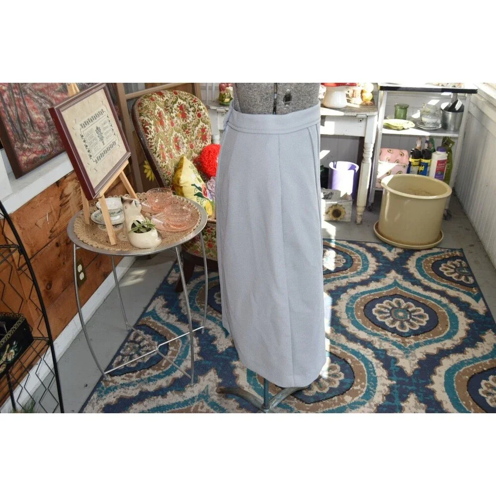 Vintage 70s Daisys Originals of Miami Pleated Textured Gray Skirt Size Medium